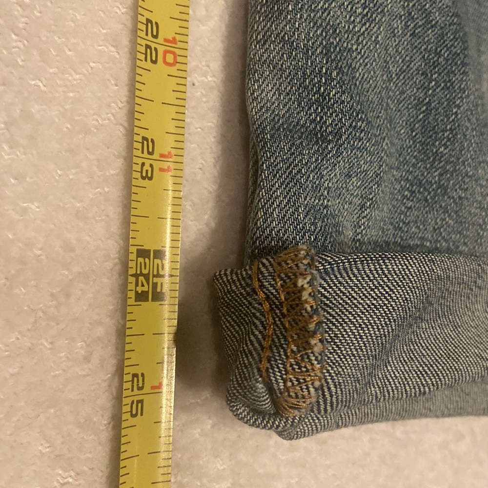 BLANK NYC Size 26 Skinny Distressed Cropped Blue Jeans - Picture 7 of 13